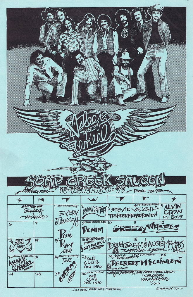 Soap Creek Saloon poster November 1977